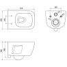 Mexen set WC încastrat cadru Felix XS-F cu vas de toaletă  Margo, Albă - 6803342XX00