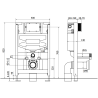 Mexen set WC încastrat cadru Felix XS-F cu vas de toaletă  Sofia, Albă - 6803354XX00