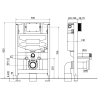 Mexen set WC încastrat cadru Felix XS-F cu vas de toaletă  Teo, Albă - 6803385XX00
