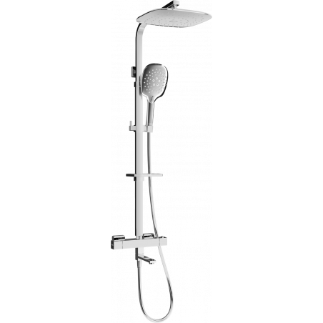 Mexen CQ22 set cadă-duș cu duș de ploaie și baterie termostatică, crom - 779102295-00