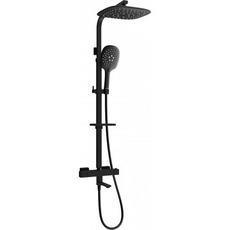 Mexen CQ22 set cadă-duș cu duș de mână și baterie termostatică, negru - 779102295-70