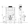 Mexen beépíthető Felix XS-U WC váz WC csészével Carmen, Fehér - 6853388XX00
