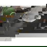 Mexen Enzo chiuvetă din granit cu 1 compartiment cu picurător 576 x 465 mm, Neagră picățele, sifon Auriu - 6506571005-76-G