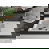 Mexen Matias chiuvetă de granit cu 1,5 compartiment cu picurător 900 x 505 mm, Albă, sifon Neagră - 6502901505-20-B