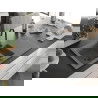 Mexen Matias chiuvetă de granit cu 1,5 compartiment cu picurător 900 x 505 mm, gri, sifon Neagră - 6502901505-71-B
