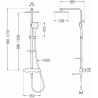 Mexen CQ33 set cadă-duș cu pară de tip ploaie și baterie termostatică, Albă/Crom - 779103395-21