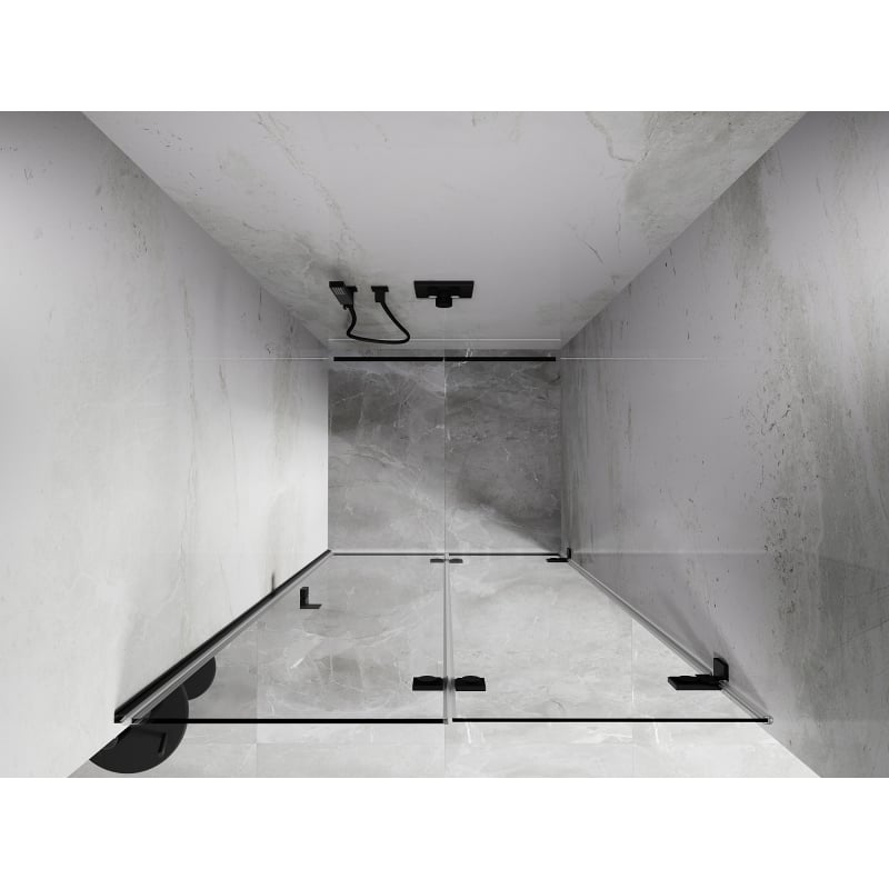 Mexen Lunar-F ușă de duș pliabilă dreapta 50 cm, transparent, negru - 836-050-000-70-00-P