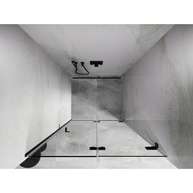 Mexen Lunar-F uși de duș pliabile dreapta 55 cm, transparent, negru - 836-055-000-70-00-P