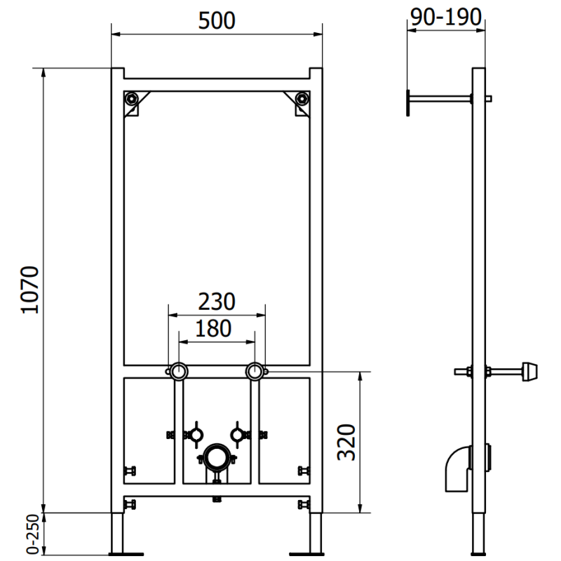 Mexen set încastrat pentru bideu cadru Fenix B cu bideu Stella, alb - 69935685100
