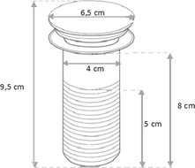 Mexen dop clic-clac rotund, piatră gri - 79910-65