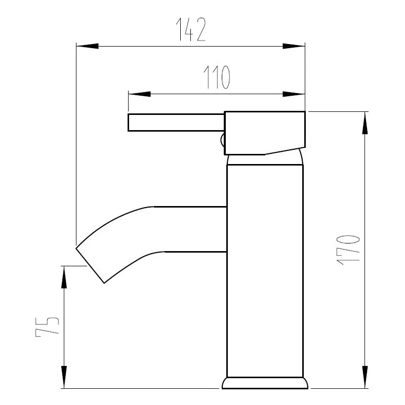 Mexen Lua baterie chiuvetă, albă - 72800-20