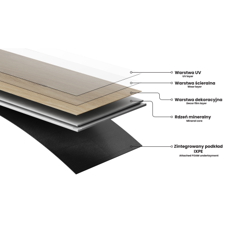 Mexen Sunset Hills panouri vinil stejar francez 650 x 127 mm SPC 6,5 mm, substrat IPEX 1,5 mm, 4 V-Fuga, Stejar - F1282