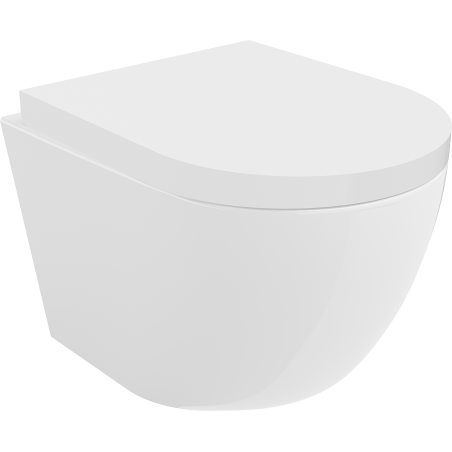 Mexen Lena Rimless WC csésze lassan záródó duroplast kemény, fehér fényes deszkával - 30220200