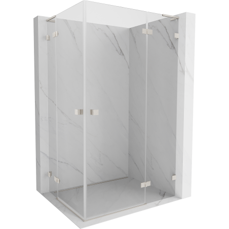 Mexen Lunar L Duo cabină de duș batantă dreapta 95 x 90 cm, transparent, nichel periat - 834L-095P-090L-97-00