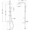 Mexen CQ45 set cadă-duș cu pară de tip ploaie și baterie termostatică, Aurie - 779104595-50