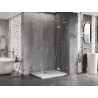 Mexen Lunar L Cabină de duș Duo cu ușă batantă dreapta 105 x 75 cm, transparentă, nichel periat - 834L-105P-075L-97-00