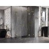 Mexen Lunar L Duo cabină de duș cu deschidere dreaptă 115 x 75 cm, transparentă, auriu periat - 834L-115P-075L-55-00