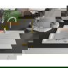 Mexen Cesar chiuvetă din granit cu 1 compartiment cu picurător 775 x 470 mm, Albă, sifon Auriu - 6514771010-20-G