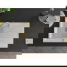 Mexen Cesar chiuvetă din granit cu 1 compartiment cu picurător 775 x 470 mm, Albă, sifon Auriu - 6514771010-20-G