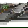 Mexen Cesar chiuvetă din granit cu 1 compartiment cu picurător 775 x 470 mm, gri, sifon Auriu - 6514771010-71-G