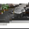 Mexen Cesar1-medencés gránit mosogató edényszárítóval 775 x 470 mm, Fekete/Fém ezüst, szifon Arany - 6514771010-73-G