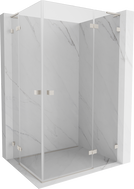 Mexen Lunar L Duo cabină de duș pivotantă dreaptă 115 x 95 cm, transparent, nichel periat - 834L-115P-095L-97-00