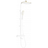 Mexen CQ49 set cadă-duș cu duș de ploaie și baterie termostatică, alb/auriu - 779104995-25