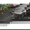 Mexen Cesar chiuvetă din granit cu 1 compartiment cu picurător 775 x 470 mm, Neagră picățele, sifon Auriu - 6514771010-76-G