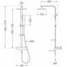 Mexen CQ49 set cadă-duș cu pară de tip ploaie și baterie termostatică, Neagră/Aurie - 779104995-75