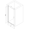 Mexen Pretoria ușa de duș cu balamale 85 cm, transparent, Crom - 852-085-000-01-00