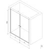 Mexen Pretoria Duo ușa de duș cu balamale 180 cm, transparent, Crom - 852-180-000-02-00