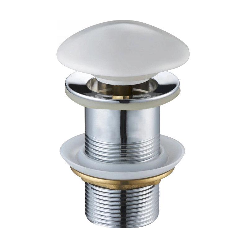 Mexen dop de chiuvetă click-clack rotund, alb ceramic - 79910-25