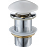Mexen dop de chiuvetă click-clack rotund, alb ceramic - 79910-25