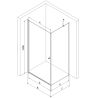 Mexen Pretoria cabină de duș cu balamale 100 x 120 cm, transparent, Crom - 852-100-120-01-00