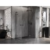 Mexen Lunar L Duo jobbos nyíló zuhanykabin 120 x 100 cm, áttetsző, gun metal - 834L-120P-100L-95-00