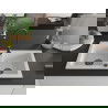 Mexen Mario Chiuvetă de granit cu 2 compartimente 820 x 436 mm, Albă, sifon Neagră - 6504822000-20-B