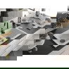 Mexen Mario Chiuvetă de granit cu 2 compartimente 820 x 436 mm, Albă, sifon Neagră - 6504822000-20-B