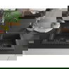 Mexen Mario 2-medencés gránit mosogató 820 x 436 mm, Fekete foltos, szifon Fekete - 6504822000-76-B