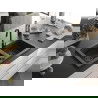 Mexen Mario Chiuvetă de granit cu 2 compartimente 820 x 436 mm, Neagră picățele, sifon Neagră - 6504822000-76-B