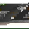 Mexen Milo chiuvetă de granit cu 1 compartiment 435 x 410 mm, gri, sifon Auriu - 6505441000-71-G