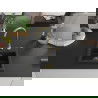 Mexen Milo chiuvetă de granit cu 1 compartiment 435 x 410 mm, Neagră/Argintiu metalic, sifon Auriu - 6505441000-73-G