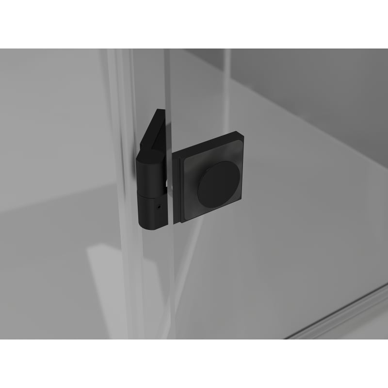 Mexen Lunar L Duo cabină de duș cu ușă batantă dreaptă 120 x 80 cm, transparentă, neagră - 834L-120P-080L-70-00