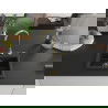 Mexen Milo chiuvetă de granit cu 1 compartiment 435 x 410 mm, Neagră/Auriu metalic, sifon Auriu - 6505441000-75-G
