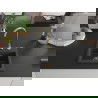 Mexen Milo chiuvetă de granit cu 1 compartiment 435 x 410 mm, Neagră picățele, sifon Auriu - 6505441000-76-G
