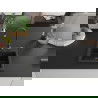 Mexen Milo chiuvetă de granit cu 1 compartiment 435 x 410 mm, Neagră/Argintiu metalic, sifon Neagră - 6505441000-73-B