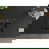 Mexen Milo chiuvetă de granit cu 1 compartiment 435 x 410 mm, Neagră/Argintiu metalic, sifon Neagră - 6505441000-73-B