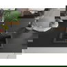 Mexen Milo chiuvetă de granit cu 1 compartiment 435 x 410 mm, Neagră picățele, sifon Neagră - 6505441000-76-B