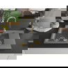 Mexen Gaspar chiuvetă de granit cu 1,5 compartiment cu picurător 737 x 475 mm, gri, sifon Auriu - 6507731505-71-G