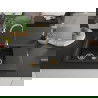 Mexen Gaspar chiuvetă granit 1,5-camere cu scurgător 737 x 475 mm, negru/metal aurit, sifon auriu - 6507731505-75-G