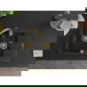 Mexen Gaspar 1.5-medencés gránit mosogató edényszárítóval 737 x 475 mm, Fekete/Fém arany, szifon Arany - 6507731505-75-G